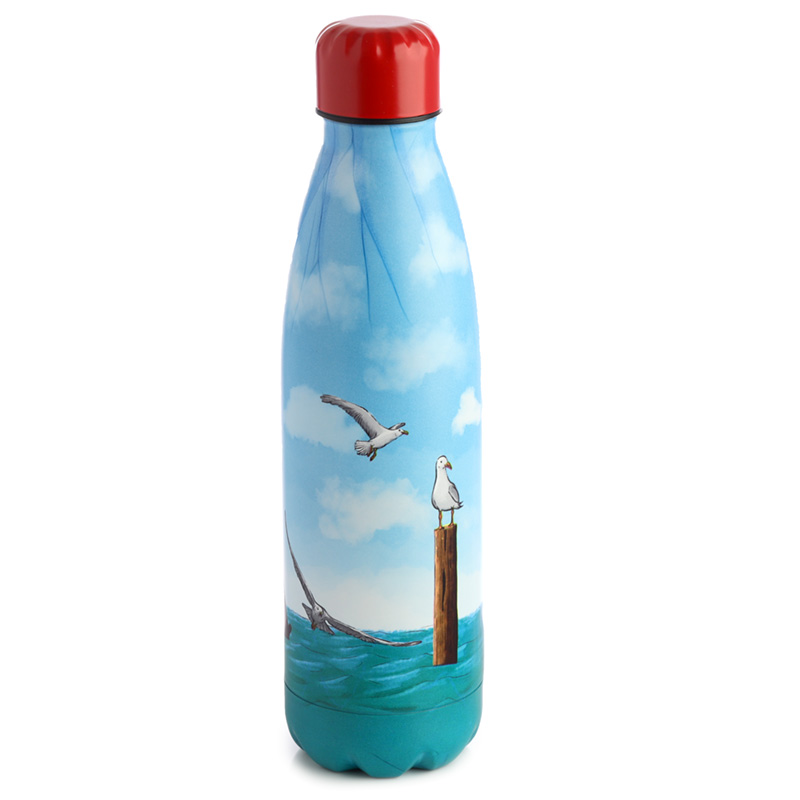Reusable Seagull Stainless Steel Hot & Cold Thermal Insulated Drinks Bottle 500ml
