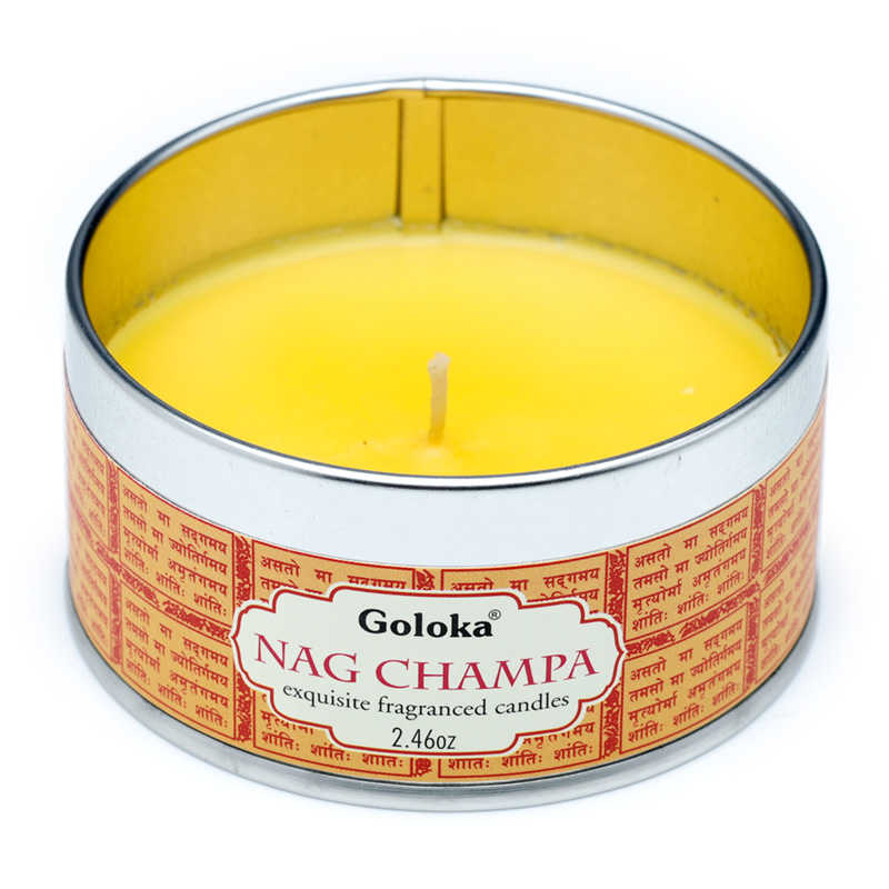 Goloka Wax Candle Tin - Nag Champa 