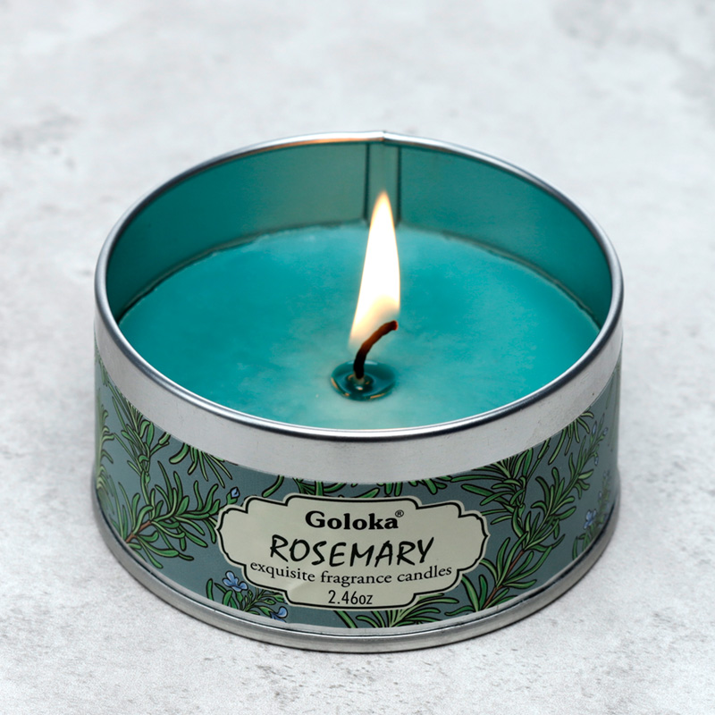 Goloka Wax Candle Tin - Rosemary