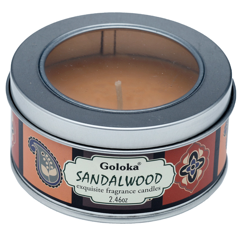 Goloka Wax Candle Tin - Sandalwood