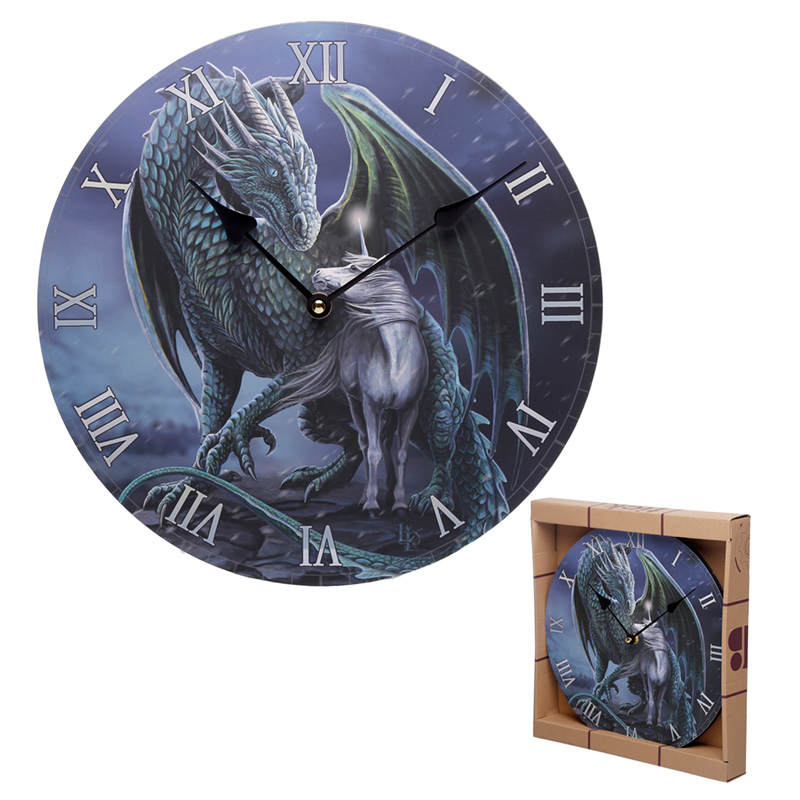 Dragon  Unicorn Protector Magick Lisa Parker Wall Clock