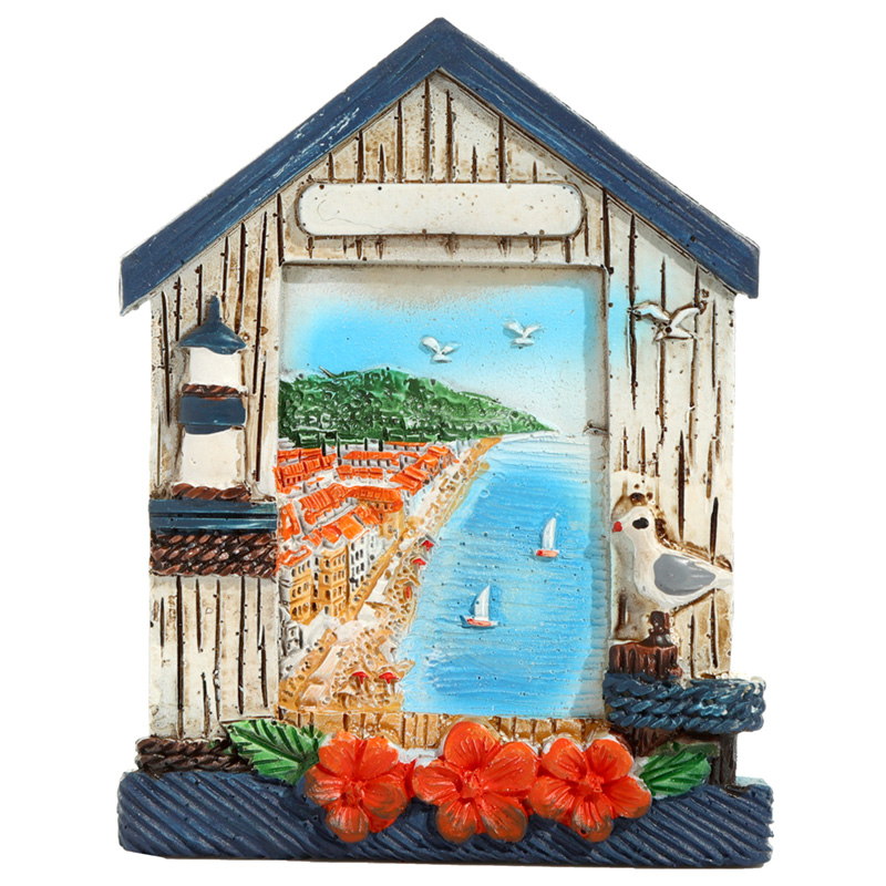 Collectable Seaside Souvenir - Beach Cabin Magnet