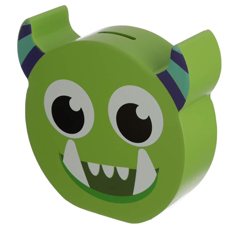 Shaped Money Box - Green Monster Monstarz