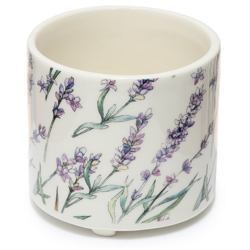 Decorative Ceramic Indoor Freestanding Planter/Small Plant Pot - Lavender Fields Pick of the Bunch