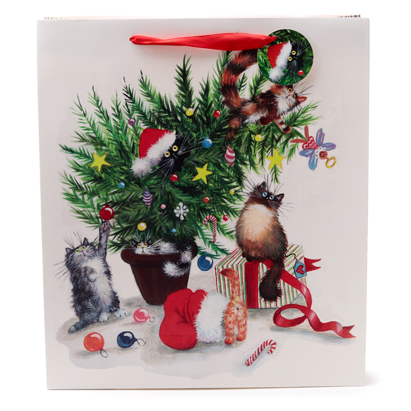 Christmas Gift Bag (Extra Large) - Kim Haskins Cats