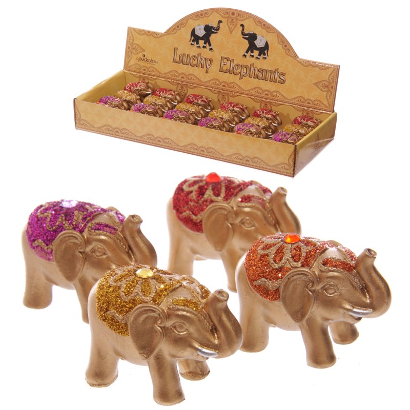 Lucky Elephant Figurine Mini – 4cm Resin – Gadgetly