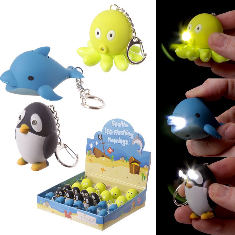 LED sealife keyring – Light Up Novelty Keyring – Gadgetly