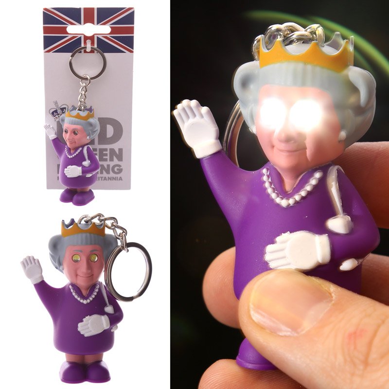 LED sound keyring - Rule Britannia Queen