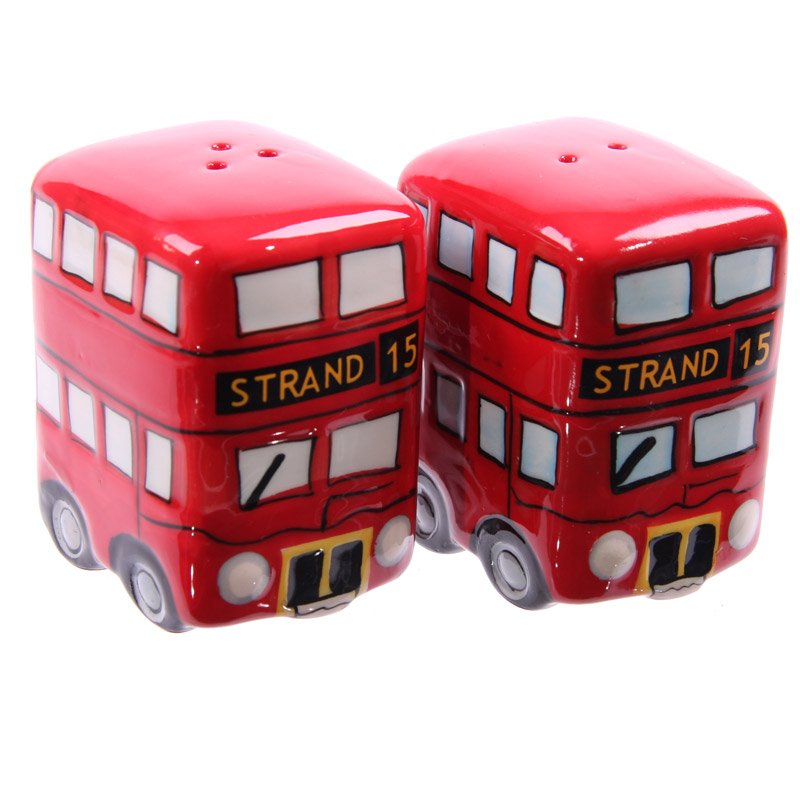 Ceramic salt pepper set London Routemaster Bus