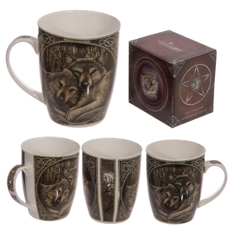 Wolf porcelain mug – 300ml loyal companion – Gadgetly