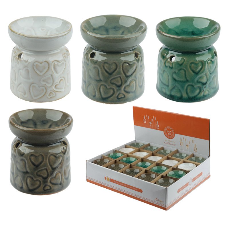 Mini Ceramic Oil Burner – Heart Design – Small – Gadgetly