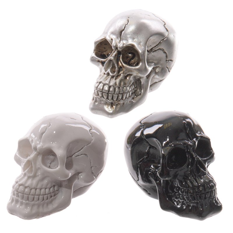 Small Skull Ornament – Glossy Resin Figurine