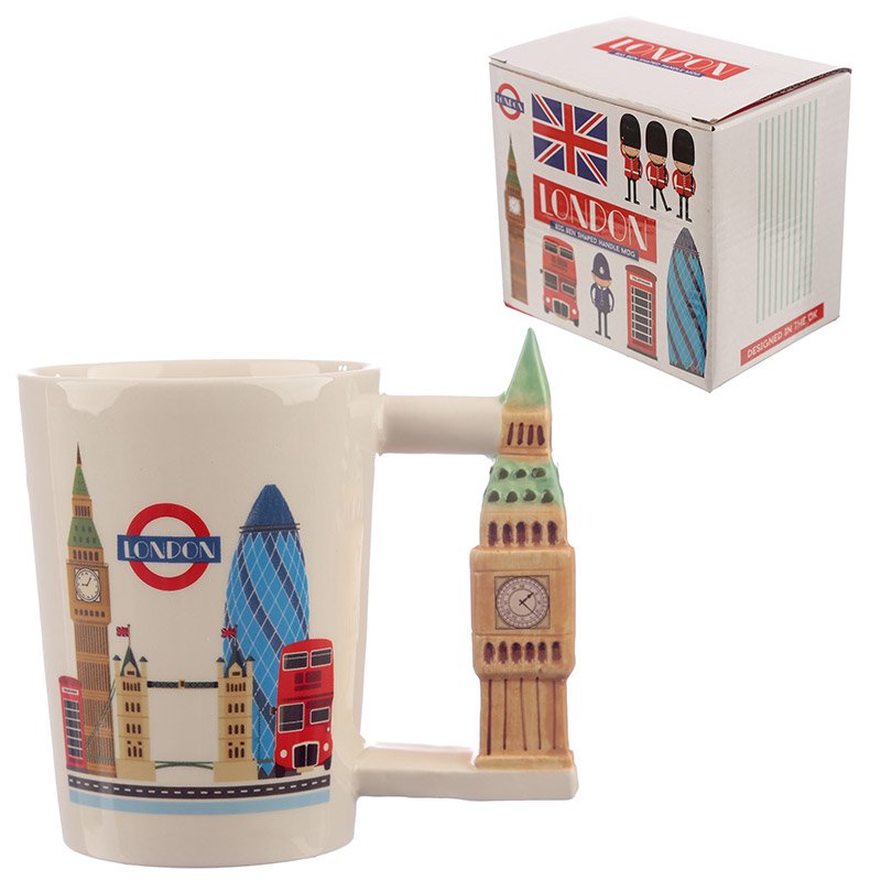 London Big Ben mug – Shaped Handle Ceramic – Gadgetly