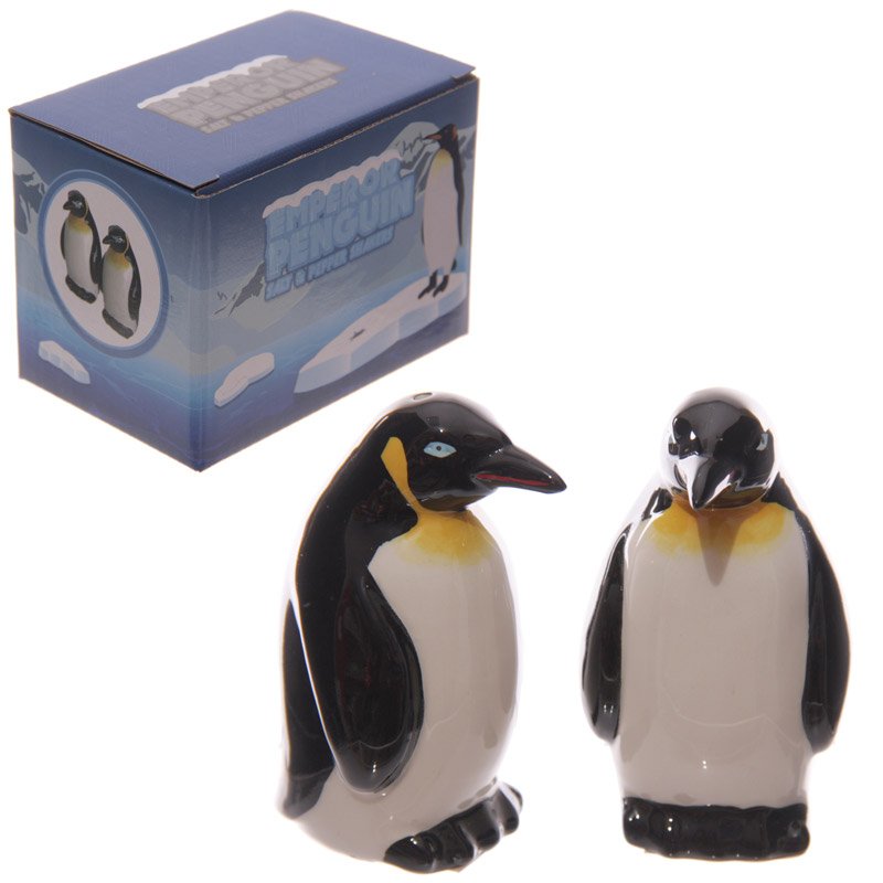 Ceramic Salt and Pepper Shakers – Huddle Penguin – Gadgetly