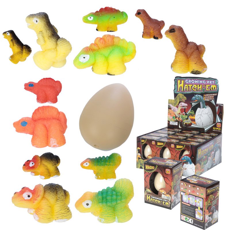 Bright dinosaur hatching egg toy, CE/UKCA marked, made of resin, calcium carbonate, and EVA, for kids over 3