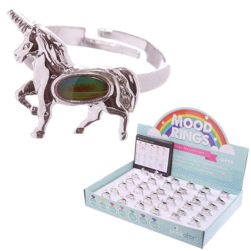 adjustable unicorn mood ring – shimmering style – Gadgetly