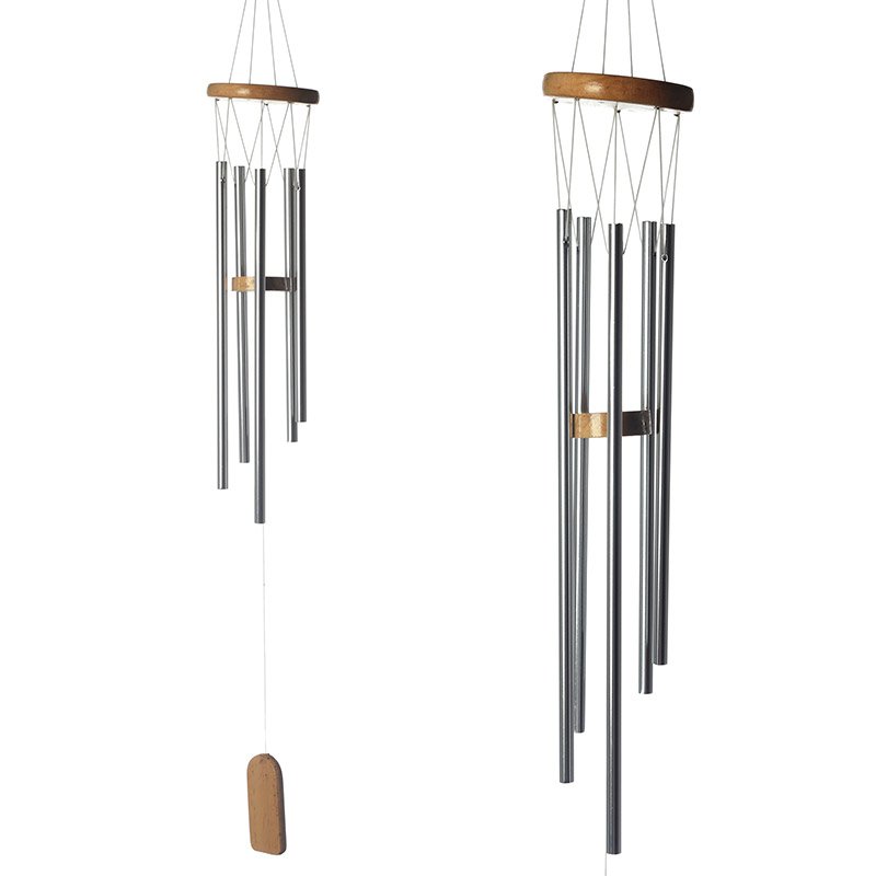 Garden wind chime - 77cm decorative metal design