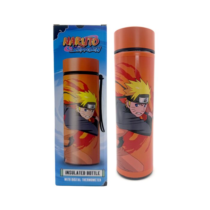 Reusable Insulated Drinks Bottle Digital Thermometer - Naruto