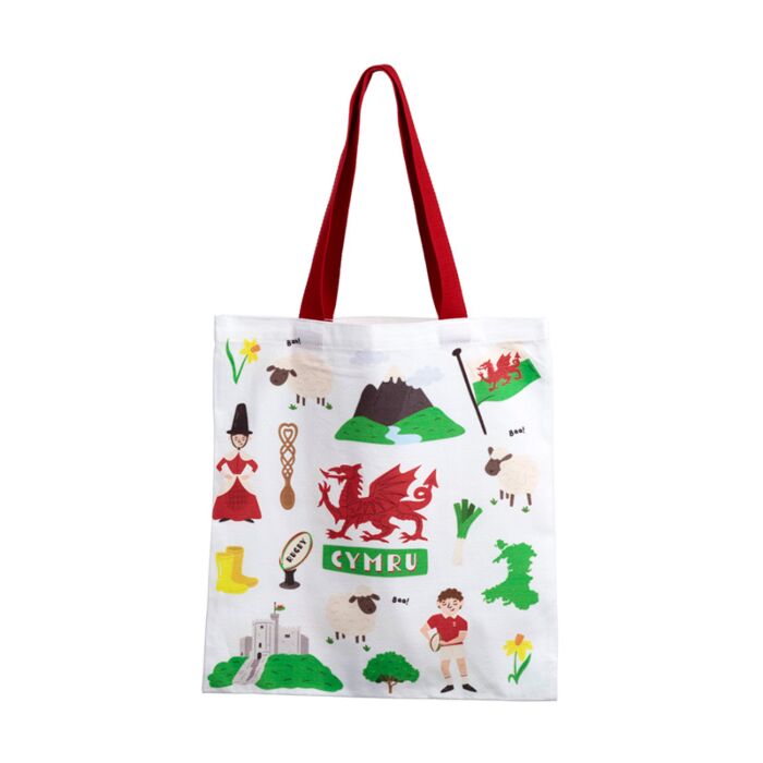 Tote Shopping Bag - Welsh Dragon Wales (Cymru)