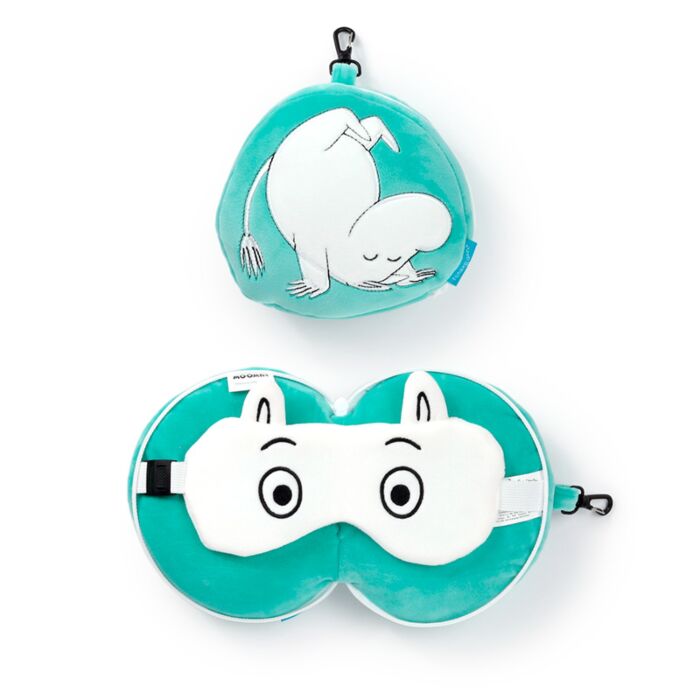 Relaxeazzz Travel Pillow & Eye Mask  - Moomin
