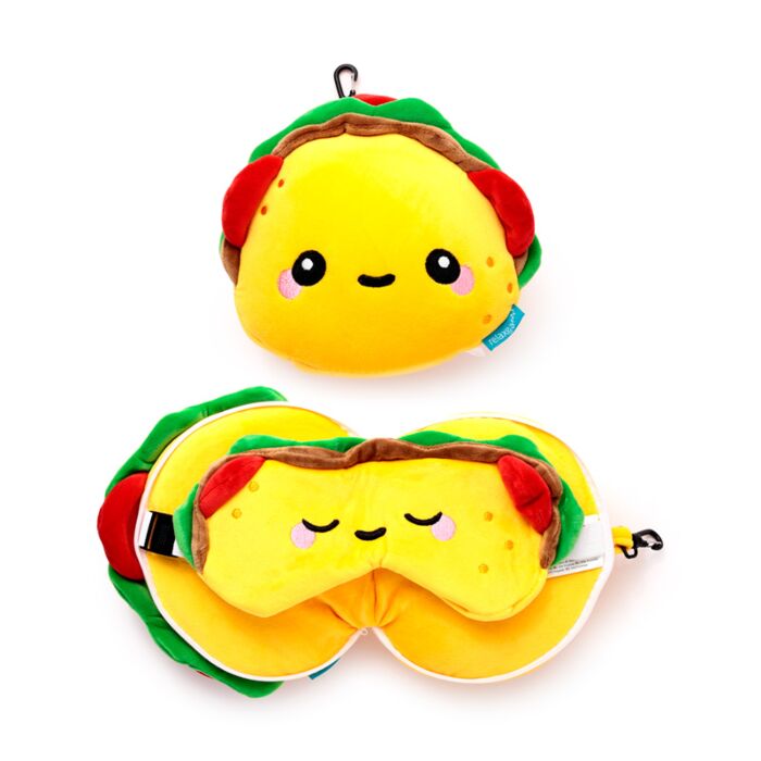 Relaxeazzz Travel Pillow & Eye Mask - Foodiemals Frida the Taco