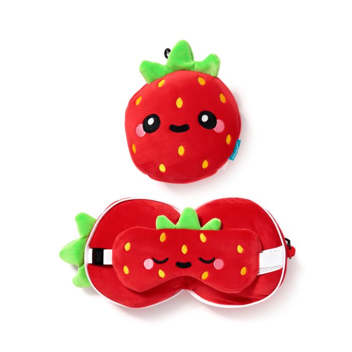 Relaxeazzz Travel Pillow & Eye Mask - Foodiemals Silas the Frog