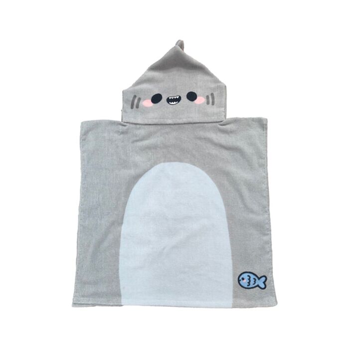 Kids Hooded Towel - Adoramals Archie the Shark