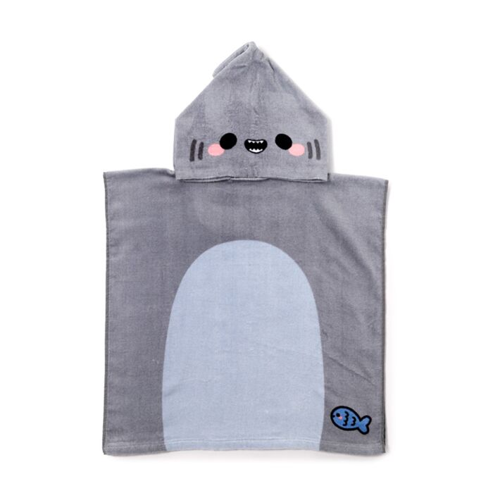 Kids Hooded Towel - Adoramals Archie the Shark