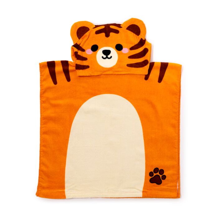 Kids Hooded Towel - Adoramals Alfie the Tiger