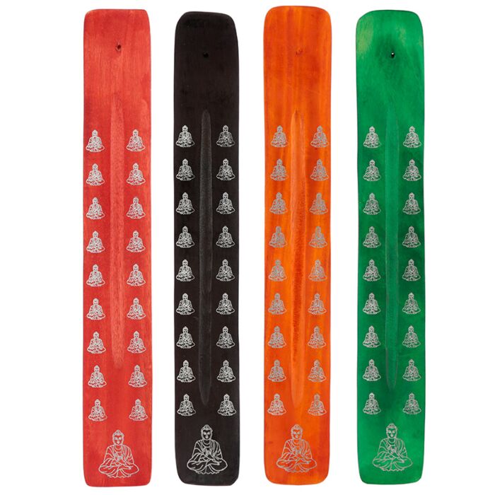 Decorative Buddha Wooden Incense Burner Ash Catcher 