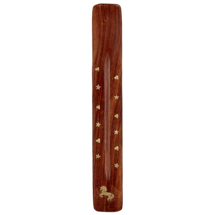 Decorative Unicorn Sheesham Wood Incense Burner Ash Catcher 