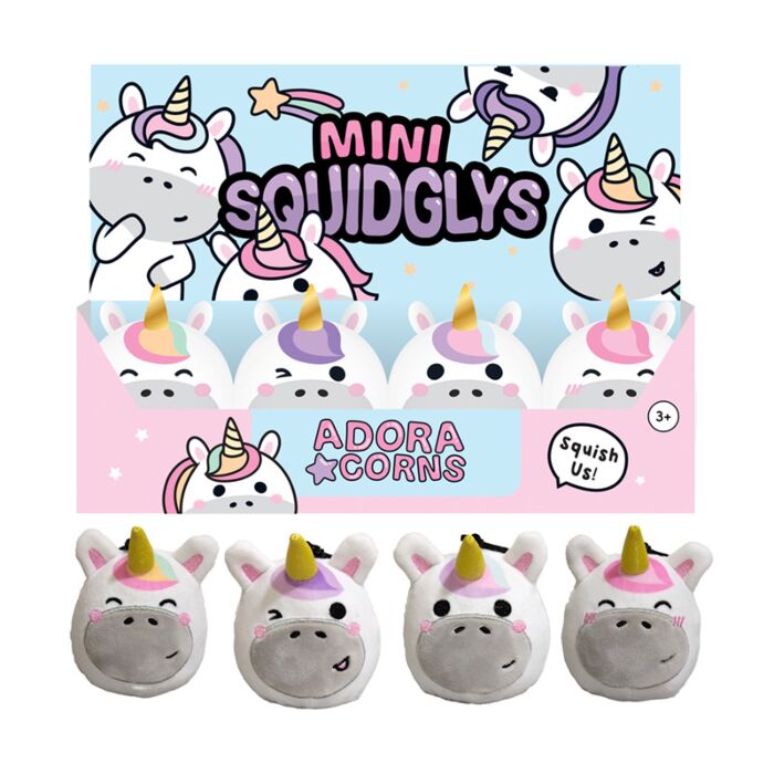 Squidglys Plush Mini Keyring - Adoracorns Astra the Unicorn