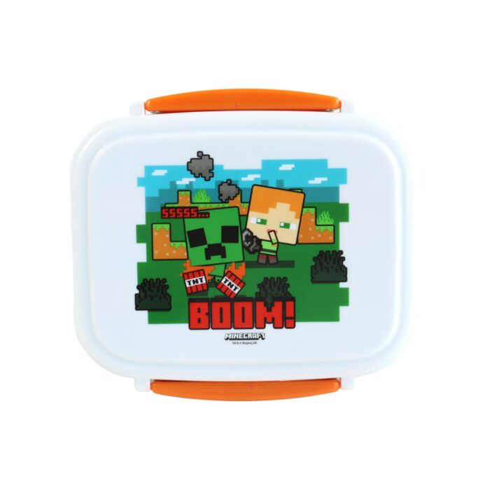 Bento Clip Lock Lunch Box with Cutlery - Minecraft SSS BOOM