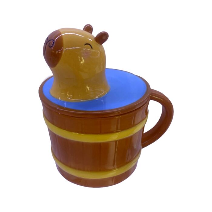 Ceramic Lidded Mug - Capybara