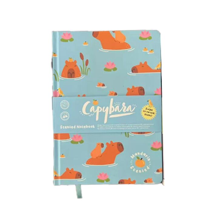 Recycled Paper A5 Lined Scented Notebook - Capybara