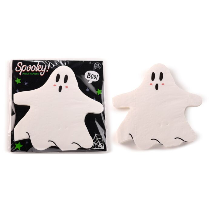 Pack of 12 Napkins - Halloween Ghost