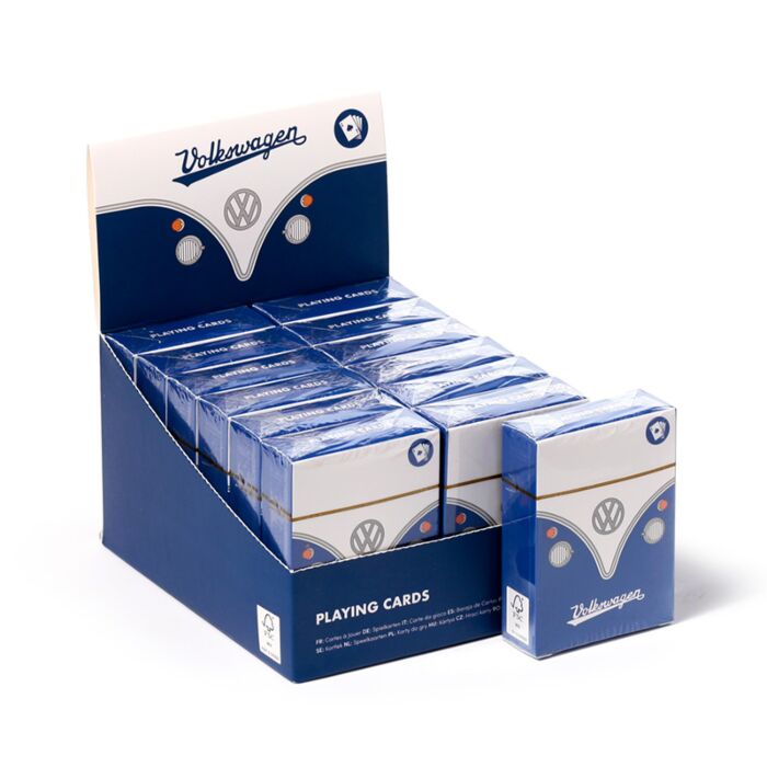 Blue Volkswagen VW T1 Camper Bus Standard Playing Card Deck