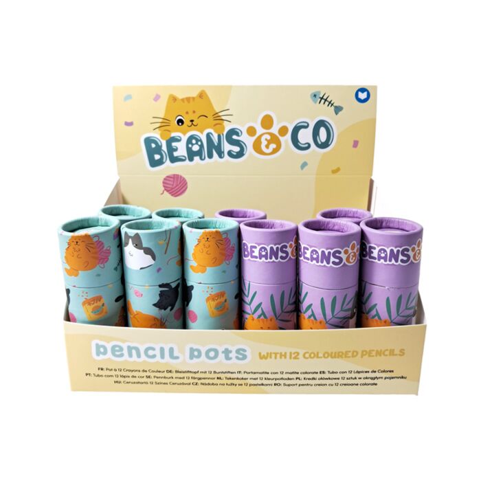 Colouring Pencil Tube - Beans & Co Cats
