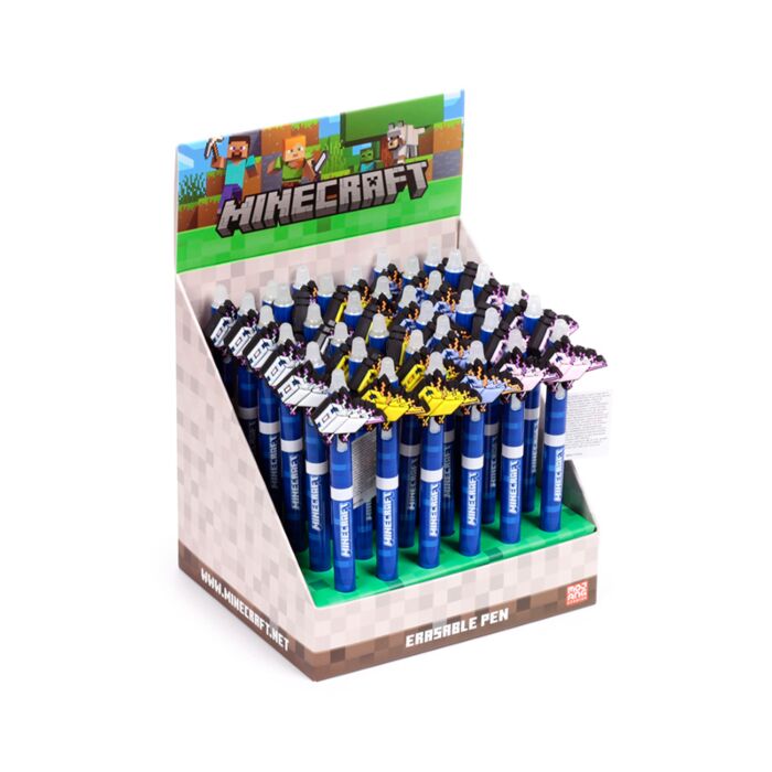 Erasable Pen with PVC Topper - Minecraft
