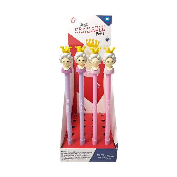Erasable Pen with PVC Topper - Queen London