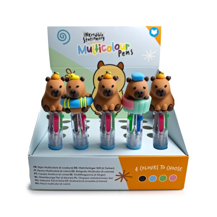 Multi Colour Pen (4 Colours) - Capybara