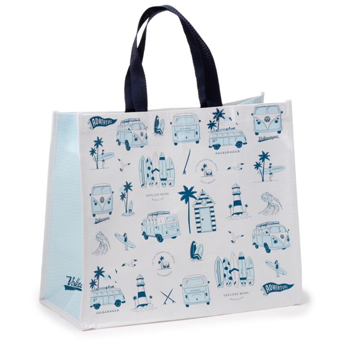 Recycled RPET Reusable Shopping Bag - Volkswagen VW T1 Camper Bus Explore More