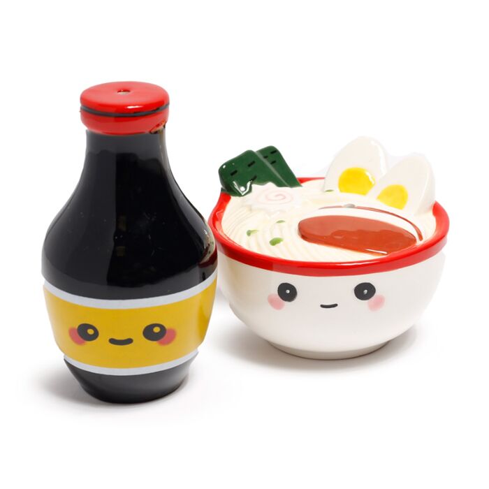 Ceramic Salt & Pepper Set - Nori the Ramen Foodiemals