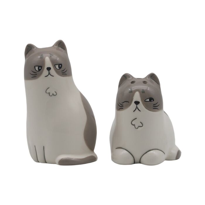 Ceramic Salt & Pepper Set - Beans & Co Cats