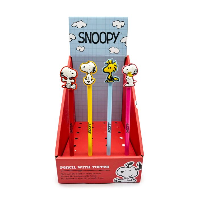 Pencil with PVC Topper - Peanuts Snoopy & Woodstock