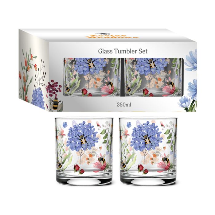 Glass Tumbler Set of 2 350ml - Nectar Meadows