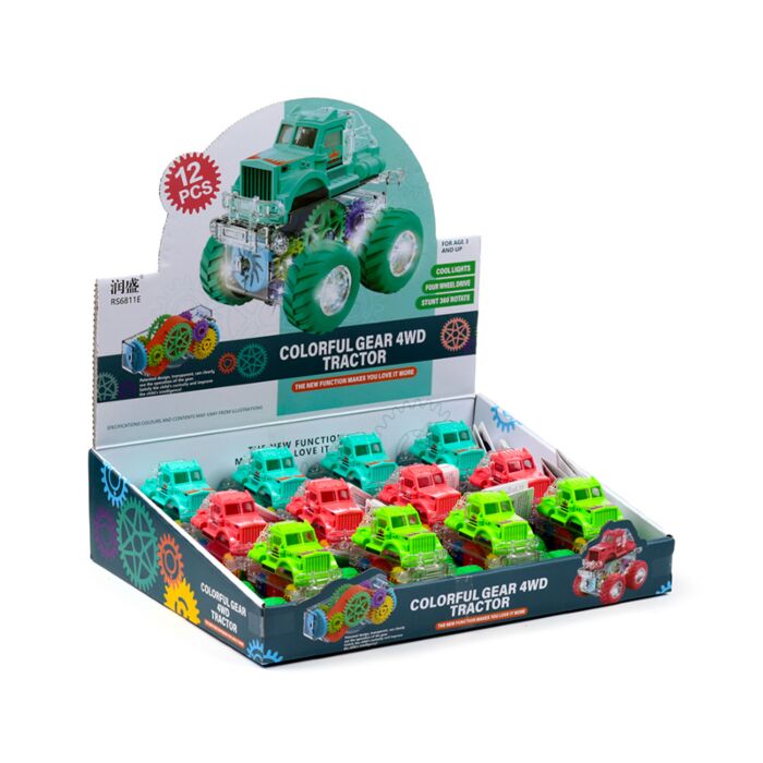 Kids Friction Action Toy - Stunt Tractor with Gears