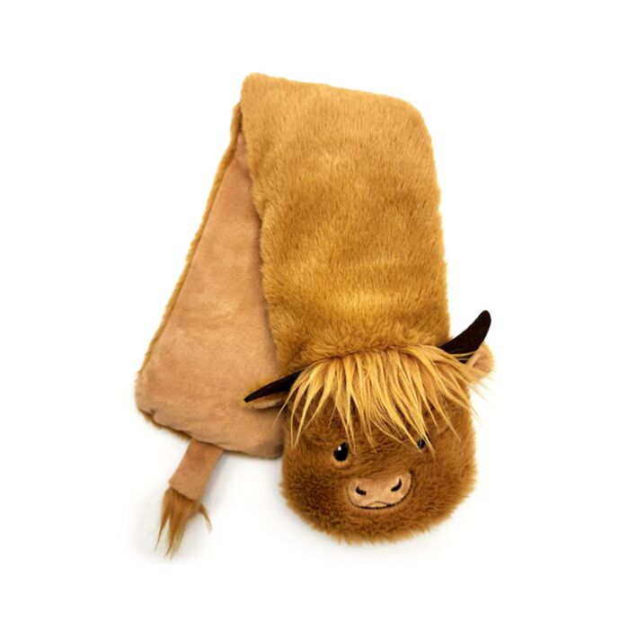 Microwavable Plush Neck Warmer Lavender Heat Pack - Highland Coo