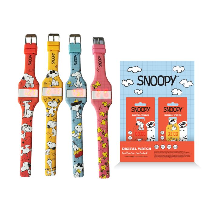 Silicone Digital Watch - Peanuts Snoopy & Woodstock