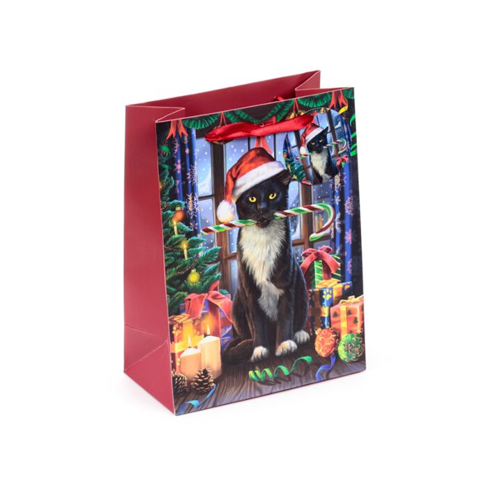 Christmas Gift Bag (Medium) - Lisa Parker Christmas Krampus Cat